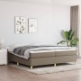 Box spring bed with taupe gray fabric mattress 200x200 cm by , Beds and slatted bases - Ref: Foro24-3144550, Price: 612,41 €,...