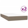 Cama box spring con colchón tela gris taupe 200x200 cm de , Camas y somieres - Ref: Foro24-3144550, Precio: 612,41 €, Descuen...