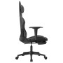 Gaming-Stuhl mit Fußstütze aus schwarzgrauem Kunstleder von , Gaming-Stühle - Ref: Foro24-3143703, Preis: 144,16 €, Rabatt: %