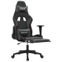 Gaming-Stuhl mit Fußstütze aus schwarzgrauem Kunstleder von , Gaming-Stühle - Ref: Foro24-3143703, Preis: 144,16 €, Rabatt: %