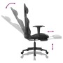 Silla gaming con reposapiés cuero sintético negro gris de , Sillones para videojuegos - Ref: Foro24-3143703, Precio: 144,16 €...