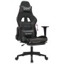 Gaming-Stuhl mit Fußstütze aus schwarzgrauem Kunstleder von , Gaming-Stühle - Ref: Foro24-3143703, Preis: 144,16 €, Rabatt: %