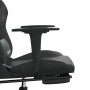 Gaming-Stuhl mit Fußstütze aus schwarzgrauem Kunstleder von , Gaming-Stühle - Ref: Foro24-3143703, Preis: 144,16 €, Rabatt: %