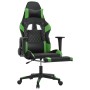 Gaming chair with massage and footrest in black green synthetic leather by , Gaming chairs - Ref: Foro24-345525, Price: 145,4...