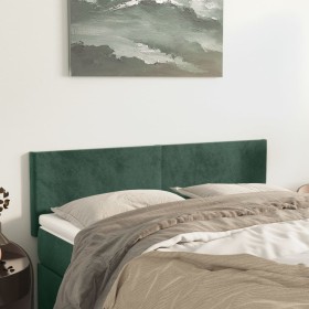 Headboards 2 units dark green velvet 72x5x78/88 cm by , Headboards and footboards - Ref: Foro24-345801, Price: 58,99 €, Disco...