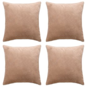 Fabric cushion covers 40x40 cm beige 4 units by , Cushions - Ref: Foro24-132945, Price: 20,99 €, Discount: %