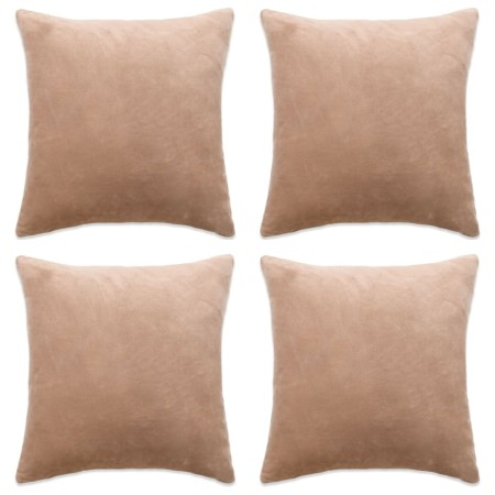 Fabric cushion covers 40x40 cm beige 4 units by , Cushions - Ref: Foro24-132945, Price: 20,52 €, Discount: %