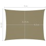 Rectangular beige Oxford fabric sail shade 3.5x5 m by , Umbrellas - Ref: Foro24-135160, Price: 50,48 €, Discount: %