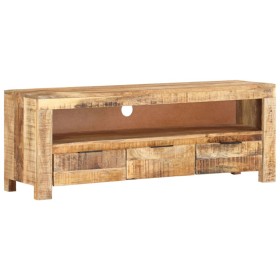 Mueble para TV de madera maciza de mango rugosa 110x30x40 cm de , Muebles TV - Ref: Foro24-338026, Precio: 201,99 €, Descuent...