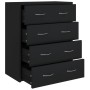 Sideboard with 4 drawers black 60x30.5x71 cm by , Sideboards - Ref: Foro24-342577, Price: 79,99 €, Discount: %