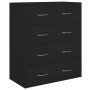 Sideboard with 4 drawers black 60x30.5x71 cm by , Sideboards - Ref: Foro24-342577, Price: 79,99 €, Discount: %