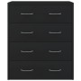 Sideboard with 4 drawers black 60x30.5x71 cm by , Sideboards - Ref: Foro24-342577, Price: 79,99 €, Discount: %