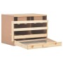 Chicken nesting box with 2 pine wood compartments 63x40x45 cm by vidaXL, Egg incubators - Ref: Foro24-170652, Price: 62,44 €,...