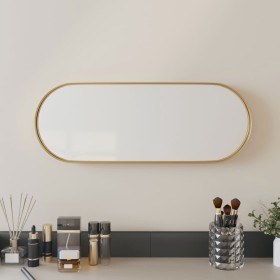 Golden oval wall mirror 15x40 cm by , Mirrors - Ref: Foro24-344942, Price: 27,26 €, Discount: %