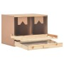 Chicken nesting box with 2 pine wood compartments 63x40x45 cm by vidaXL, Egg incubators - Ref: Foro24-170652, Price: 62,44 €,...