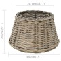 Wicker lamp shade 38x23 cm natural by , Lampshades - Ref: Foro24-246846, Price: 63,99 €, Discount: %