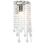 Wall lamp with rectangular silver glass beads E14 by , Lamps - Ref: Foro24-281588, Price: 28,79 €, Discount: %