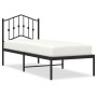 Estructura de cama con cabecero metal negro 75x190 cm de , Camas y somieres - Ref: Foro24-373779, Precio: 77,13 €, Descuento: %