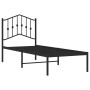 Estructura de cama con cabecero metal negro 75x190 cm de , Camas y somieres - Ref: Foro24-373779, Precio: 77,13 €, Descuento: %