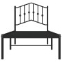 Estructura de cama con cabecero metal negro 75x190 cm de , Camas y somieres - Ref: Foro24-373779, Precio: 77,13 €, Descuento: %