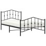 Estructura de cama con cabecero y estribo metal negro 107x203cm de , Camas y somieres - Ref: Foro24-373803, Precio: 84,99 €, ...