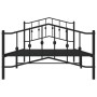 Estructura de cama con cabecero y estribo metal negro 107x203cm de , Camas y somieres - Ref: Foro24-373803, Precio: 84,99 €, ...