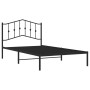 Estructura de cama con cabecero metal negro 107x203 cm de , Camas y somieres - Ref: Foro24-373785, Precio: 65,38 €, Descuento: %