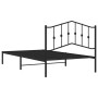 Bed frame with black metal headboard 107x203 cm by , Beds and slatted bases - Ref: Foro24-373785, Price: 66,99 €, Discount: %