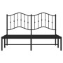 Bed frame with black metal headboard 150x200 cm by , Beds and slatted bases - Ref: Foro24-373791, Price: 102,99 €, Discount: %