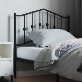 Cabecero de metal negro 90 cm de , Cabeceros y pies de cama - Ref: Foro24-373817, Precio: 21,99 €, Descuento: %