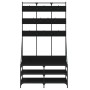 Coat rack with black shoe rack 100x40x184 cm by , Dresser Organizers and Bar Hangers - Ref: Foro24-837857, Price: 124,15 €, D...