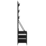 Coat rack with black shoe rack 100x40x184 cm by , Dresser Organizers and Bar Hangers - Ref: Foro24-837857, Price: 124,15 €, D...