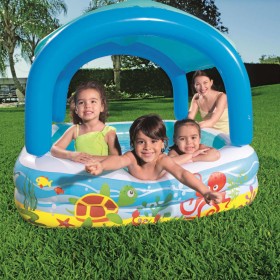 Bestway Piscina de juegos con toldo azul 140x140x114 cm 52192 de Bestway, Piscinas - Ref: Foro24-91619, Precio: 48,46 €, Desc...