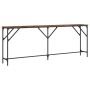 Mesa consola madera de ingeniería roble ahumado 200x29x75 cm de , Mesas auxiliares - Ref: Foro24-837779, Precio: 83,47 €, Des...