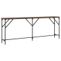 Mesa consola madera de ingeniería roble ahumado 200x29x75 cm de , Mesas auxiliares - Ref: Foro24-837779, Precio: 83,47 €, Des...