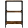 Bookcase with 3 shelves engineered wood smoke oak 59x35x90.5 cm by , Bookcases and shelves - Ref: Foro24-837614, Price: 43,72...