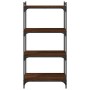 Bookcase with 4 shelves engineered wood brown oak 60x30x120 cm by , Bookcases and shelves - Ref: Foro24-837656, Price: 36,53 ...