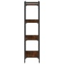 Bookcase with 4 shelves engineered wood brown oak 60x30x120 cm by , Bookcases and shelves - Ref: Foro24-837656, Price: 36,53 ...