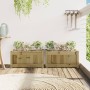 Outdoor planters 2 units impregnated pine wood by , Pots and planters - Ref: Foro24-837448, Price: 62,04 €, Discount: %