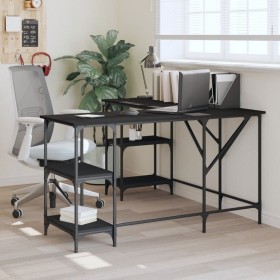 Black engineered wood desk 139x139x75 cm by , Desks - Ref: Foro24-837592, Price: 101,99 €, Discount: %