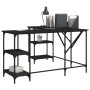 Black engineered wood desk 139x139x75 cm by , Desks - Ref: Foro24-837592, Price: 99,67 €, Discount: %