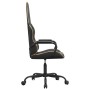 Silla gaming con masaje cuero sintético dorado y negro de , Sillones para videojuegos - Ref: Foro24-345559, Precio: 125,27 €,...