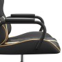 Gaming chair with massage gold and black synthetic leather by , Gaming chairs - Ref: Foro24-345559, Price: 125,27 €, Discount: %