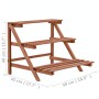 3-tier cedar wood plant stand 48x45x40 cm by vidaXL, Pot stands - Ref: Foro24-246436, Price: 29,33 €, Discount: %