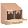 Chicken nesting box with 2 pine wood compartments 63x40x65cm by vidaXL, Egg incubators - Ref: Foro24-170651, Price: 66,19 €, ...