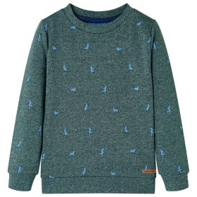 Sudadera infantil verde oscuro melange 140 de , Camisetas para niños - Ref: Foro24-12973, Precio: 13,99 €, Descuento: %