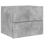 Concrete gray wall-mounted bedside table with LED lights by , Nightstands - Ref: Foro24-836818, Price: 60,67 €, Discount: %