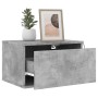 Concrete gray wall-mounted bedside table with LED lights by , Nightstands - Ref: Foro24-836832, Price: 47,31 €, Discount: %