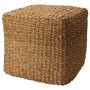 Home&Styling Natural round seagrass pouf 40x40x38 cm by , Ottomans - Ref: Foro24-447473, Price: 68,40 €, Discount: %