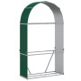 Green galvanized steel log holder 120x45x210 cm by , Firewood bags and holders - Ref: Foro24-364542, Price: 61,77 €, Discount: %